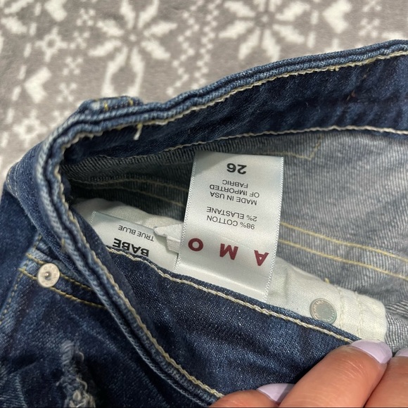 AMO Denim Babe True Blue High Rise Raw Hem - Picture 7 of 13